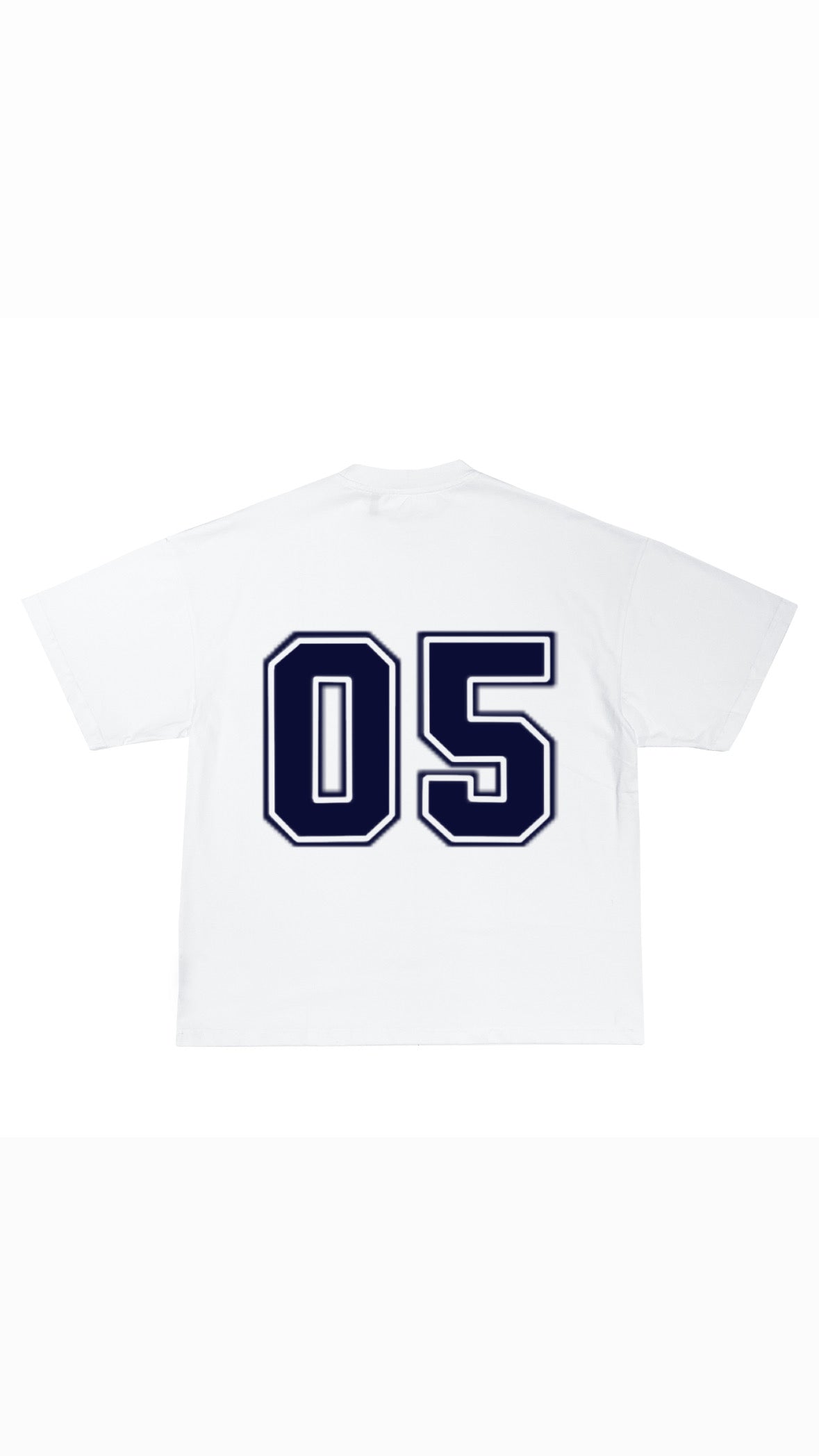 White Miles Bleu Jersey Tee