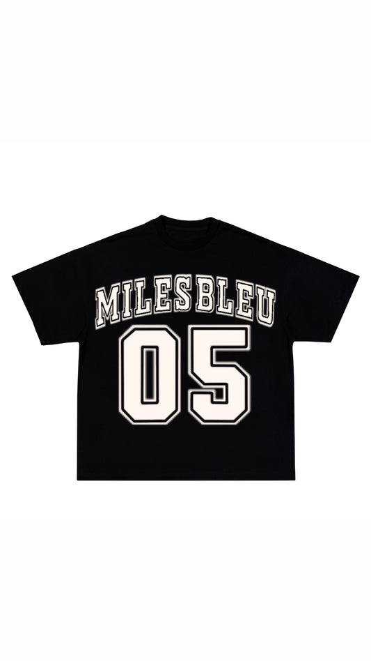 Black Miles Bleu Jersey Tee